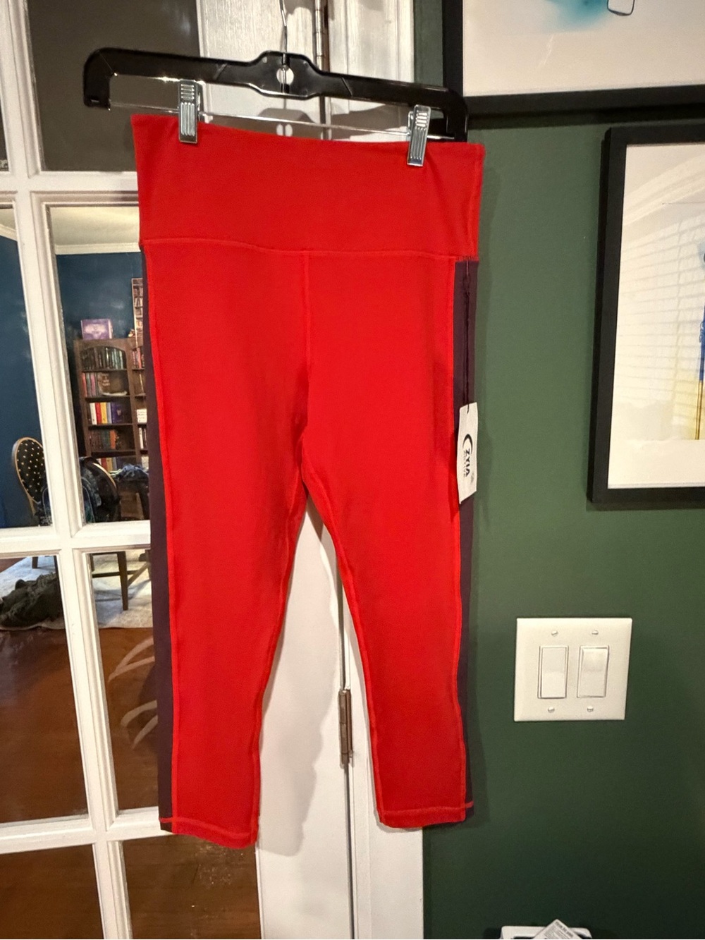 ZYIA Bright Red Leggings with Side Panels